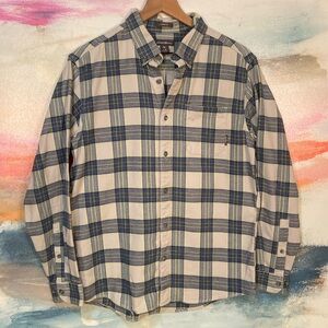 🔥GTC🔥Eddie Bauer 100% Cotton Button Down Collar Flannel Shirt.